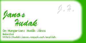 janos hudak business card