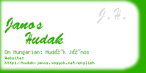 janos hudak business card